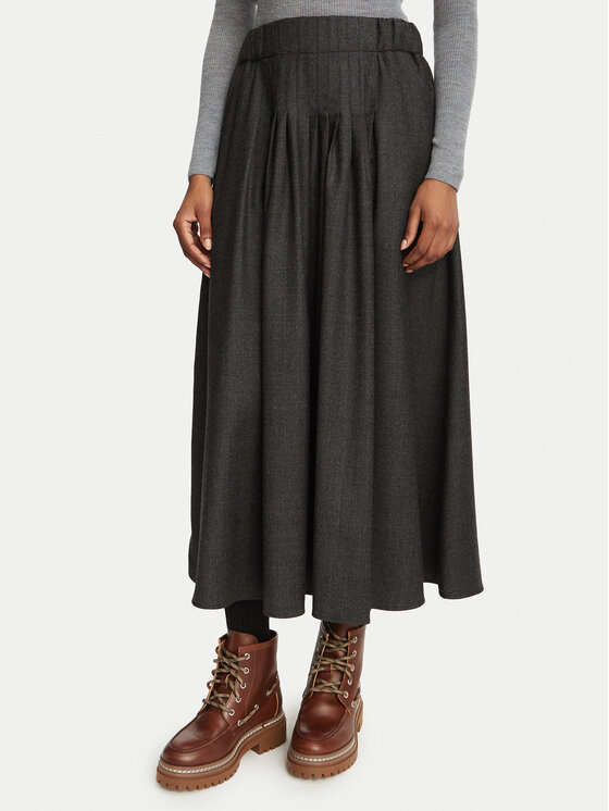 Weekend Max Mara Weekend Max Mara Спідниця-міді Ovest 2625106032 Сірий Regular Fit