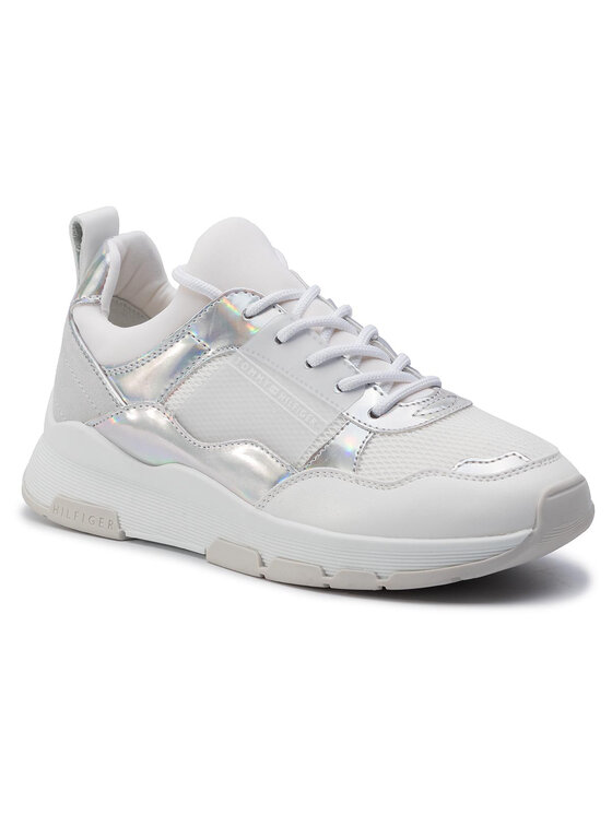 Tommy Hilfiger Tommy Hilfiger Sneakers Lifestyle Iridescent Sneaker FW0FW04391 Bianco