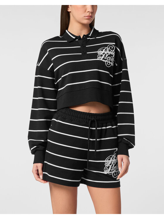 PHILIPP PLEIN PHILIPP PLEIN Polo 24605 Czarny Regular Fit