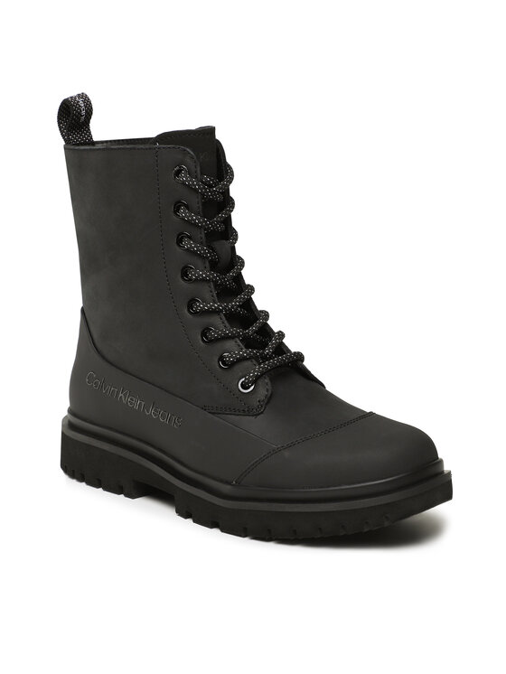 Calvin Klein Jeans Calvin Klein Jeans Ghete Chunky Combat Laceup Boot Rub YW0YW01066 Negru
