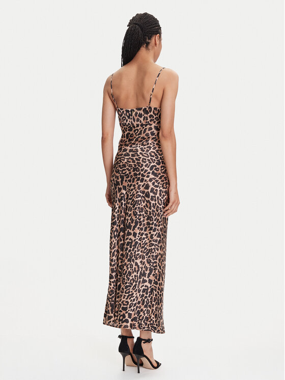 Guess Guess Večernja haljina W5YK35 WHEZ2 Smeđa Slim Fit