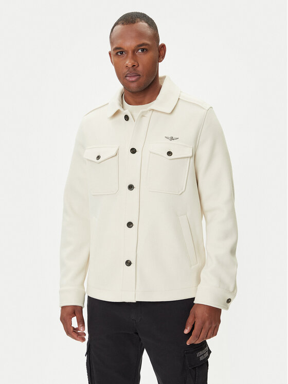Aeronautica Militare Aeronautica Militare Bunda pro přechodné období 252AC0035UL00902 Écru Regular Fit