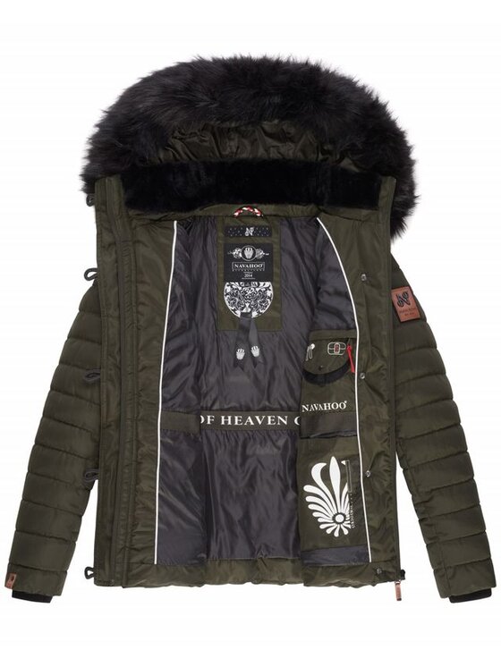Navahoo Navahoo Kurtka zimowa Wisteriaa Zielony Casual Fit