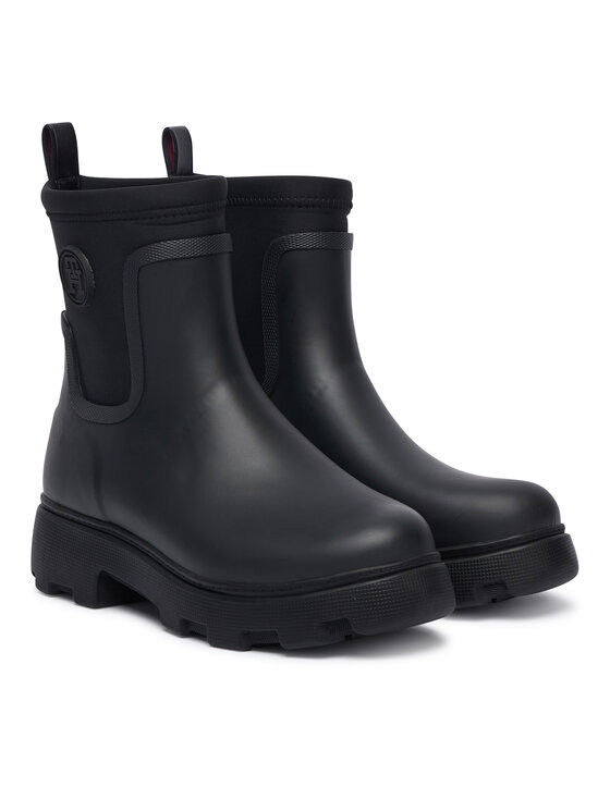 Tommy Hilfiger Tommy Hilfiger Γαλότσες Th Stamp Warm Ankle Rain Boot FW0FW09544 Μαύρο