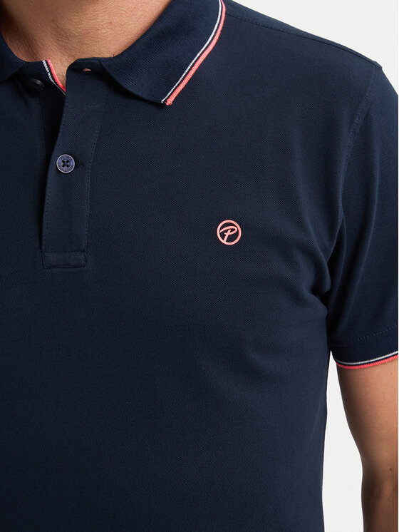 Petrol Industries Petrol Industries Polo M-ROS-POL003 Granatowy Regular Fit