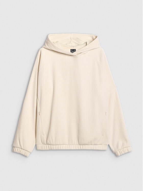 4F 4F Bluza CORDED FLOW Biały Regular Fit