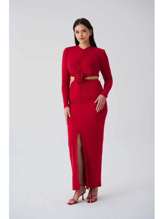 ROSE AVENUE ROSE AVENUE Sukienka elegancka SUKIENKA LUCIA Czerwony Regular Fit