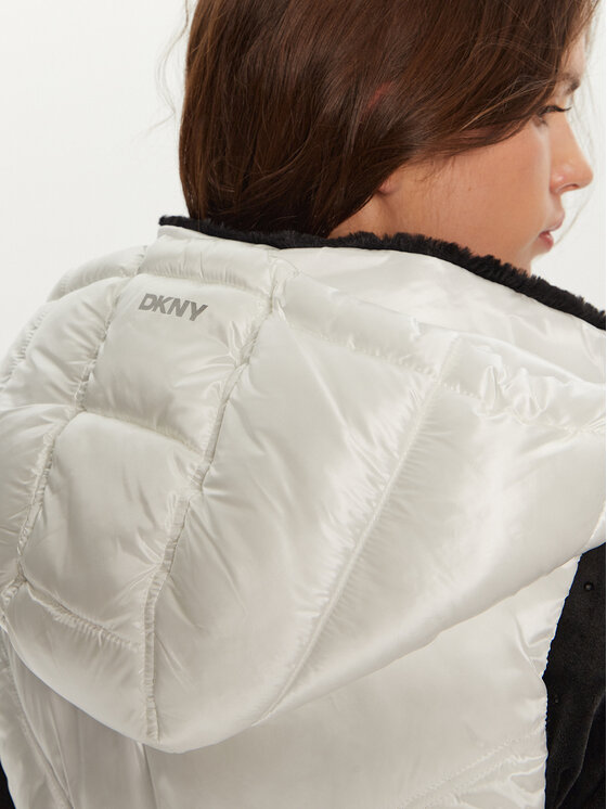 DKNY DKNY Αμάνικο Μπουφάν DP4V3157 Λευκό Regular Fit
