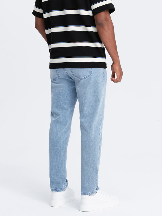 Ombre Ombre Jeansy OM-PADP-0162 Modrá Regular Fit