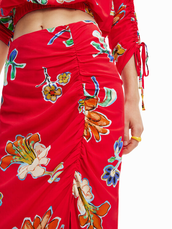 Desigual Desigual Suknja olovka Crimea 23SWFW22 Crvena Slim Fit