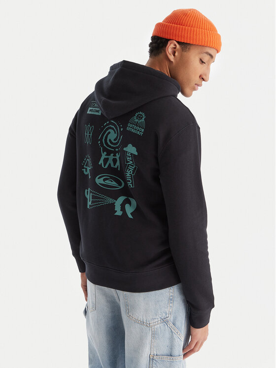 Quiksilver Quiksilver Mikina EQYFT05126 Černá Comfort Fit