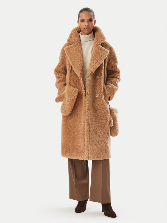 Rinascimento Rinascimento Изкуствен кожух CFC0127146003 Бежов Oversize