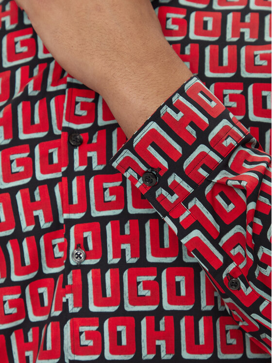 HUGO Hugo Cămașă Ermo 50519638 Roșu Slim Fit