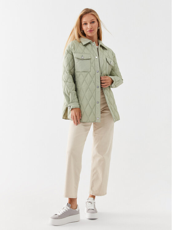 Guess Guess Демісезонна куртка Giorgia W3YL17 WFIW2 Зелений Relaxed Fit