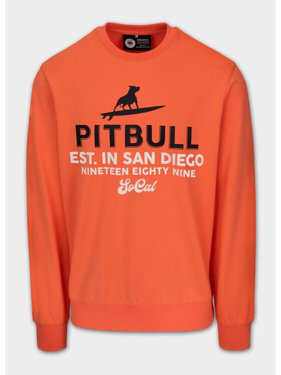 PITBULL PITBULL Bluza SURFING DOG Pomarańczowy Regular Fit