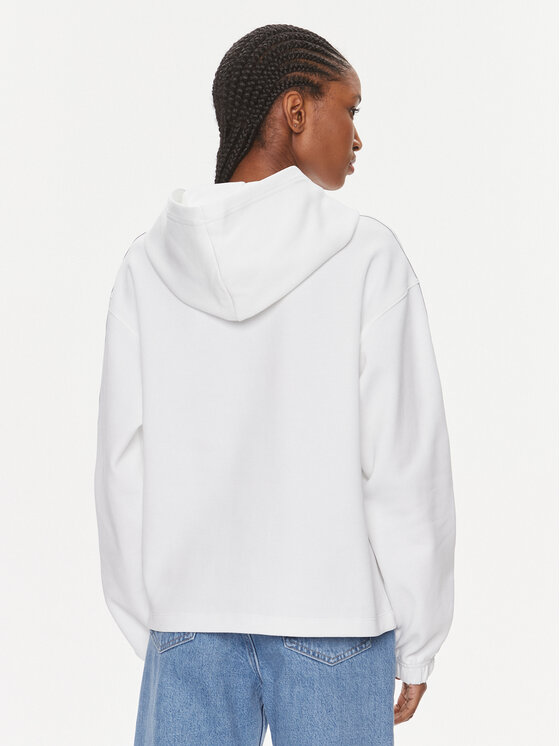 Calvin Klein Jeans Calvin Klein Jeans Felpa Logo Elastic Hoodie J20J223078 Bianco Regular Fit