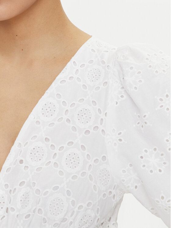 Pepe Jeans Pepe Jeans Sommerkleid Delia PL953475 Weiß Regular Fit