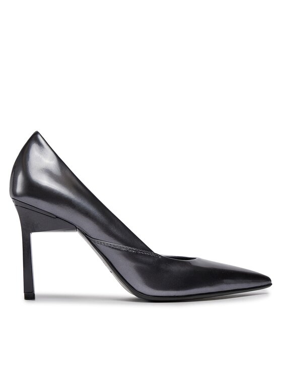Pantofi cu toc subțire Calvin Klein Geo Stiletto Pump 90 - Pearl HW0HW01998 Negru