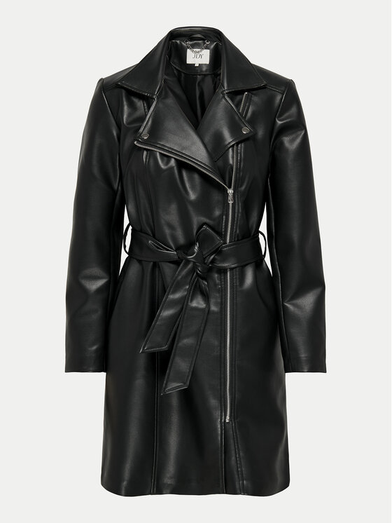 JDY JDY Демісезонний плащ Yetta 15328148 Чорний Regular Fit