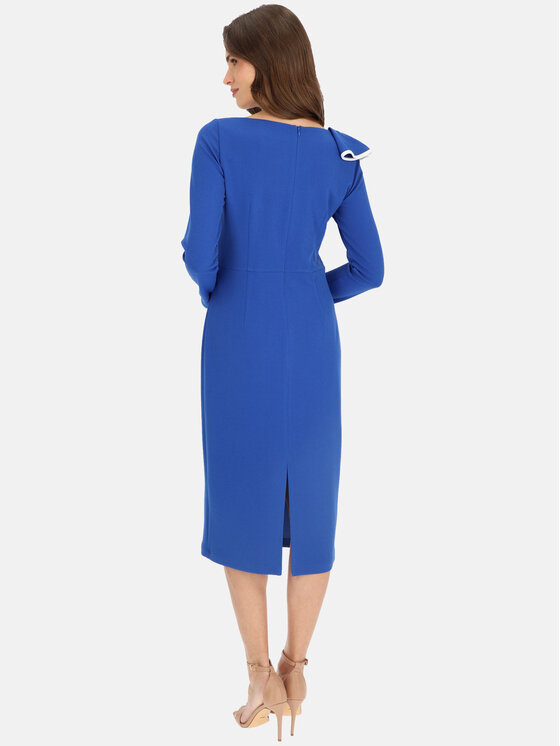 L’AF L’AF Sukienka koktajlowa Kim Niebieski Slim Fit