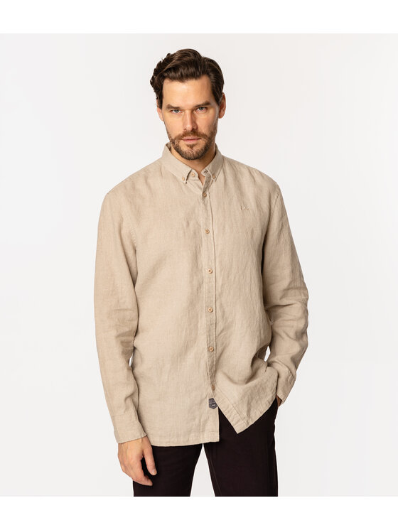 Lee Cooper Lee Cooper Koszula RODOS 2020 Beżowy Comfort Fit