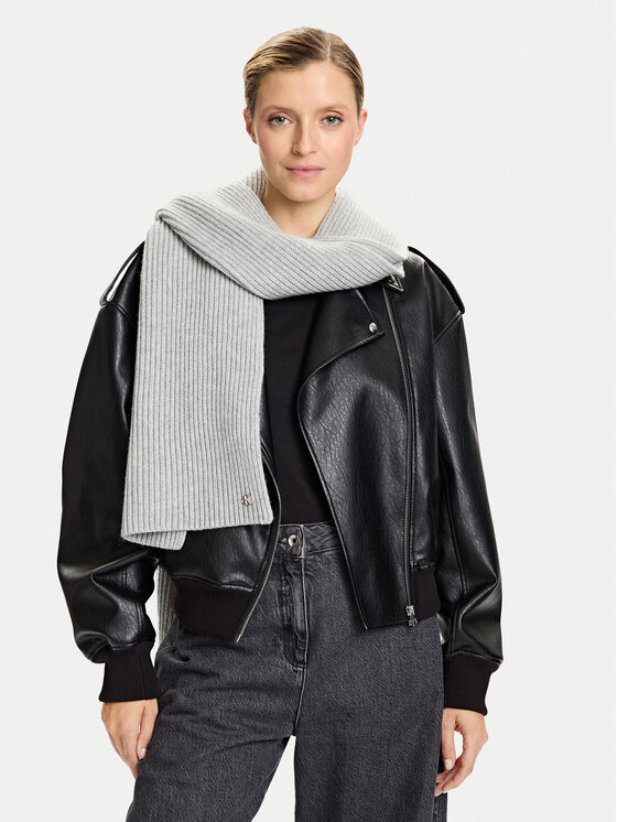 Calvin Klein Calvin Klein Šál Ck Metal Wool Rib Scarf LV04D8056G Šedá