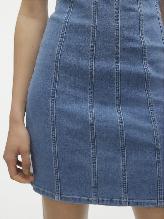 Vero Moda Vero Moda Džínsové šaty Zoie 10310272 Modrá Slim Fit