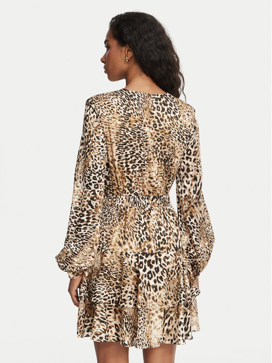 Guess Guess Коктейлна рокля W6BK42 W4225 Кафяв Regular Fit
