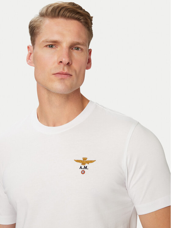 Aeronautica Militare Aeronautica Militare Tričko 262TS1580UJ00372 Biela Regular Fit