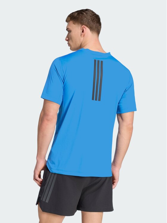 adidas adidas Koszulka techniczna D4T PrimeLift 3 Stripes Niebieski jasny Regular Fit