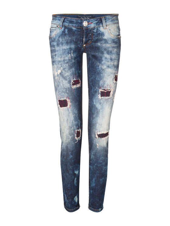 PHILIPP PLEIN PHILIPP PLEIN Džínsy 30803 Sivá Skinny Fit