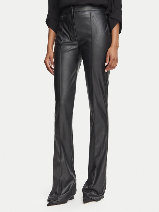 Elisabetta Franchi Elisabetta Franchi Pantaloni in similpelle PA-188-66E2-V350 Nero Flare Fit