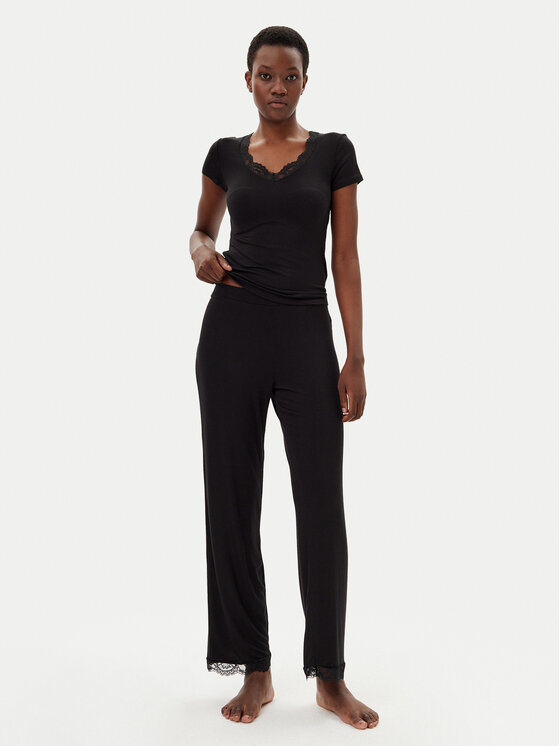 Hunkemöller Hunkemöller Pidžama Nanna 301483 Crna Regular Fit