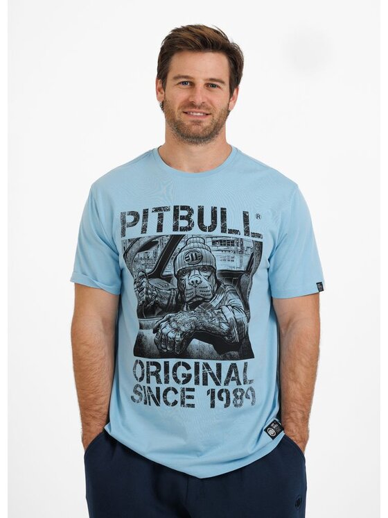 PITBULL PITBULL T-Shirt AUTOMATIC Niebieski jasny Regular Fit