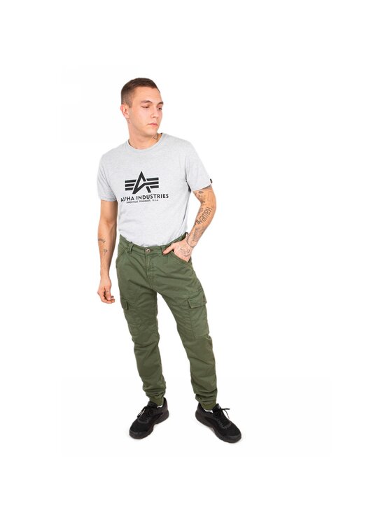 Alpha Industries Alpha Industries Kalhoty z materiálu AI.196215-142-29 Khaki Slim Fit