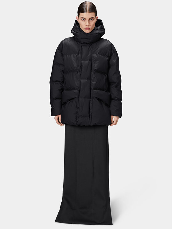 Rains Rains Μπουφάν χειμωνιάτικο 15050 Μαύρο Regular Fit