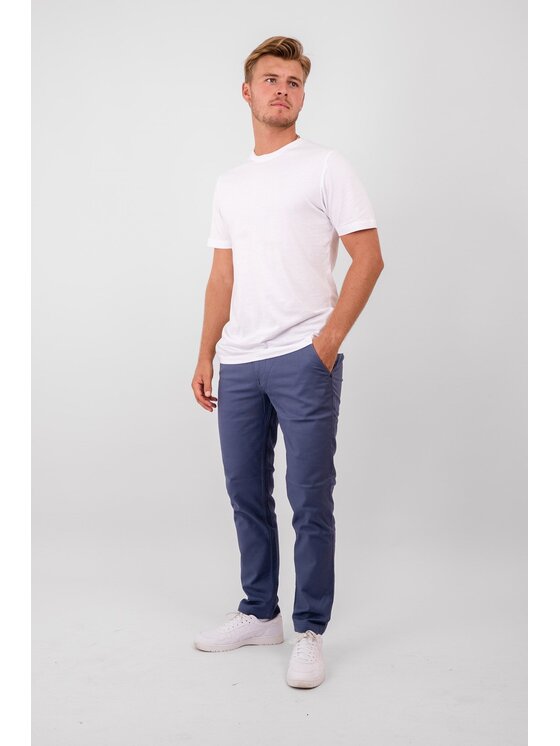 TeeShoppen TeeShoppen Chinosy 'Perform Collection' Niebieski Regular Fit