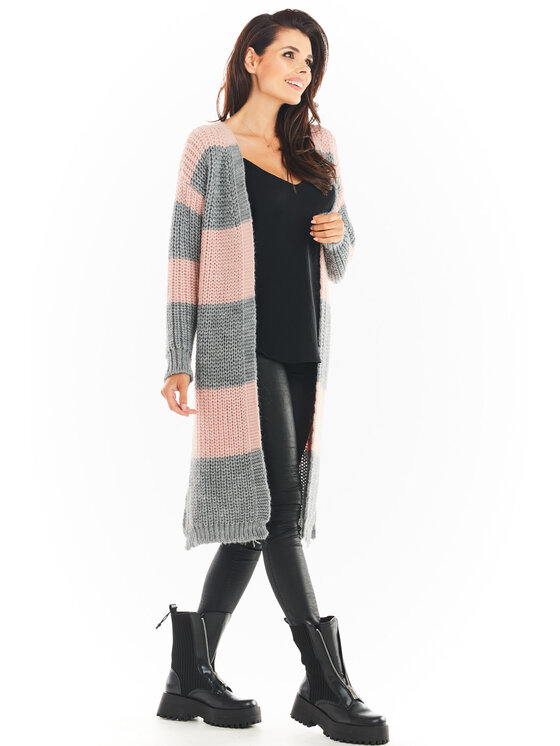 Awama Awama Kardigan A396 Šedá Basic Fit
