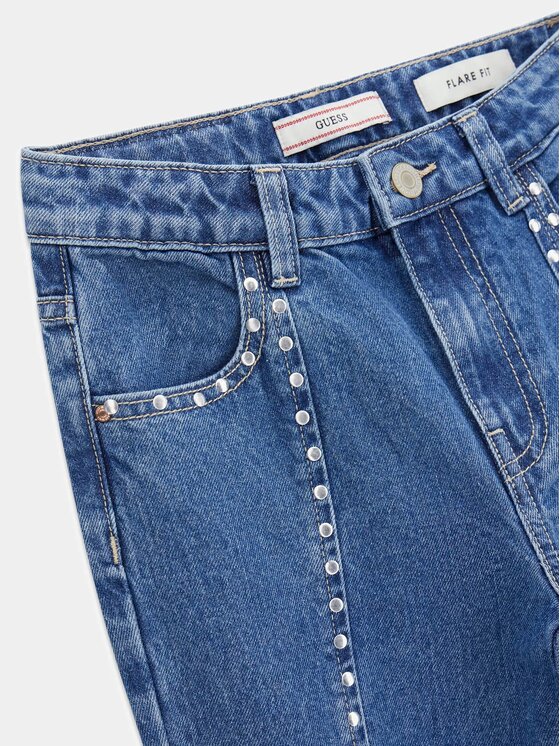 Guess Kids Guess Kids Kalhoty z materiálu 183380 Modrá Regular Fit