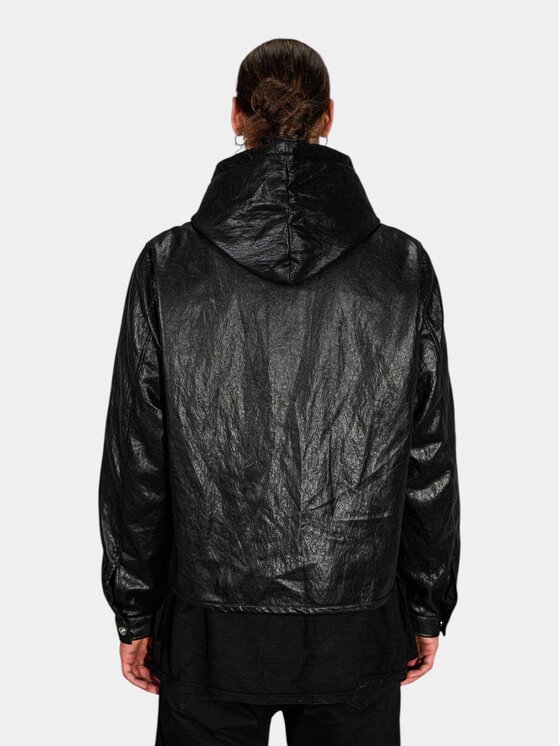 MADE BY SOCIETY MADE BY SOCIETY Kurtka anorak Hanorac BLACKOUT - H17652 Czarny Basic Fit