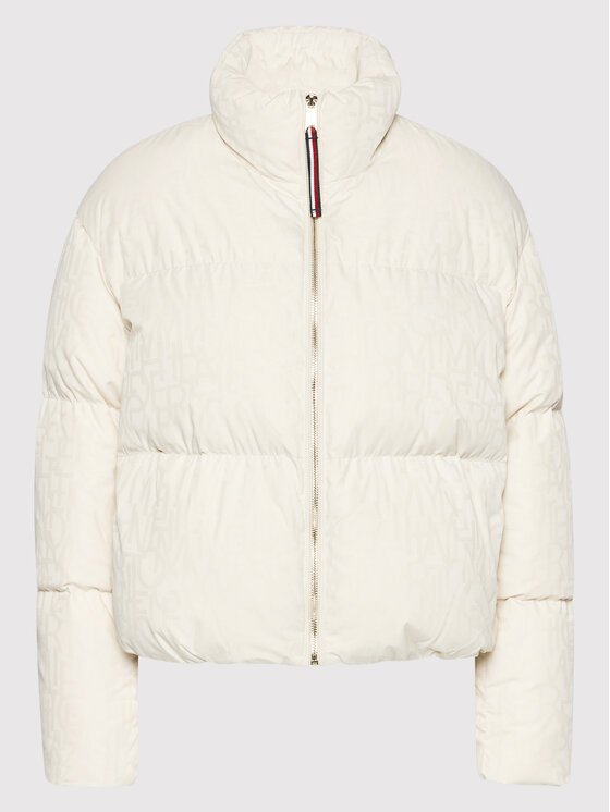 Tommy Hilfiger Tommy Hilfiger Зимно яке Logo Jaquard WW0WW31921 Бежов Regular Fit