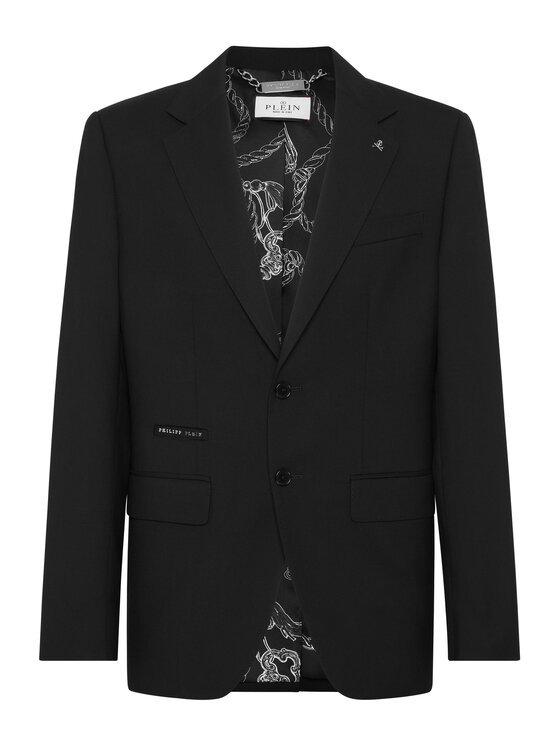 PHILIPP PLEIN PHILIPP PLEIN Marynarka 25449 Czarny Regular Fit
