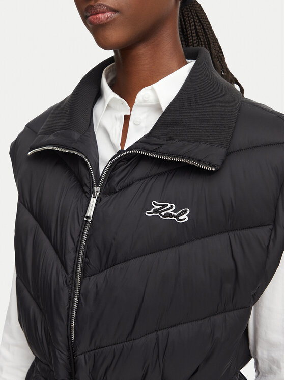 KARL LAGERFELD KARL LAGERFELD Sportinė liemenė B3W15033 Juoda Regular Fit
