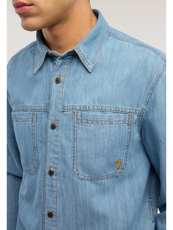 Trussardi Trussardi Camicia 54028100025N0DF Blu Regular Fit