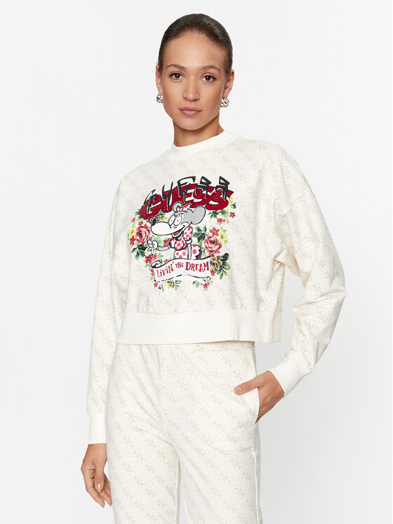 Guess Guess Суитшърт W3BQ22 K9R31 Екрю Regular Fit