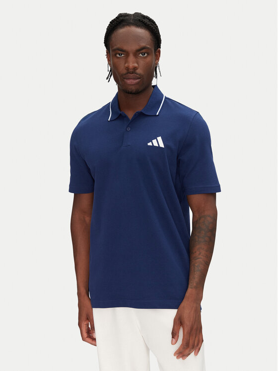 adidas adidas Tricou polo Essentials Small Logo JE9021 Bleumarin Regular Fit