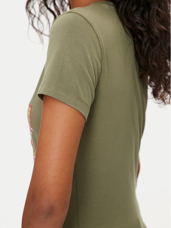 Guess Guess T-shirt W4GI23 J1314 Verde Slim Fit