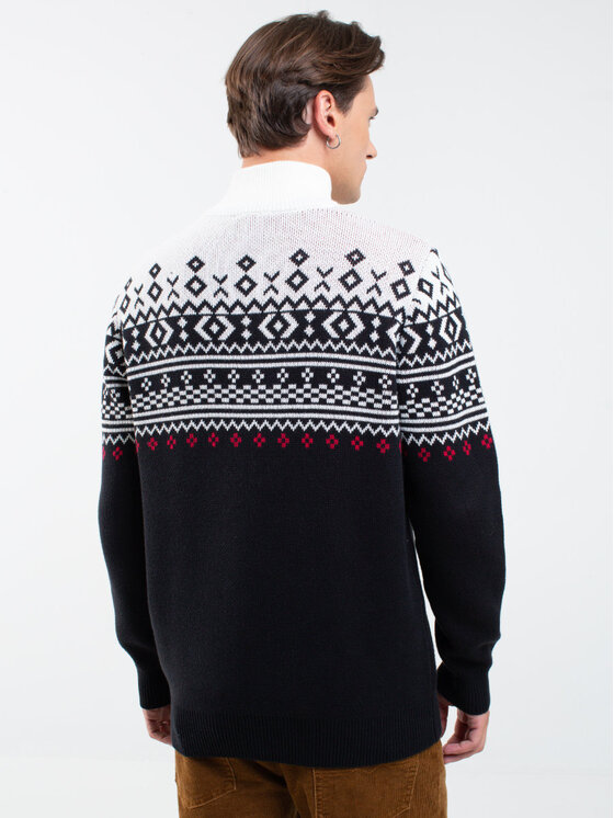 BIG STAR BIG STAR Sweter KRISTOF_906_160 Czarny Basic Fit