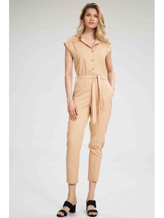 FIGL FIGL Kombinezon M695 Beżowy Regular Fit