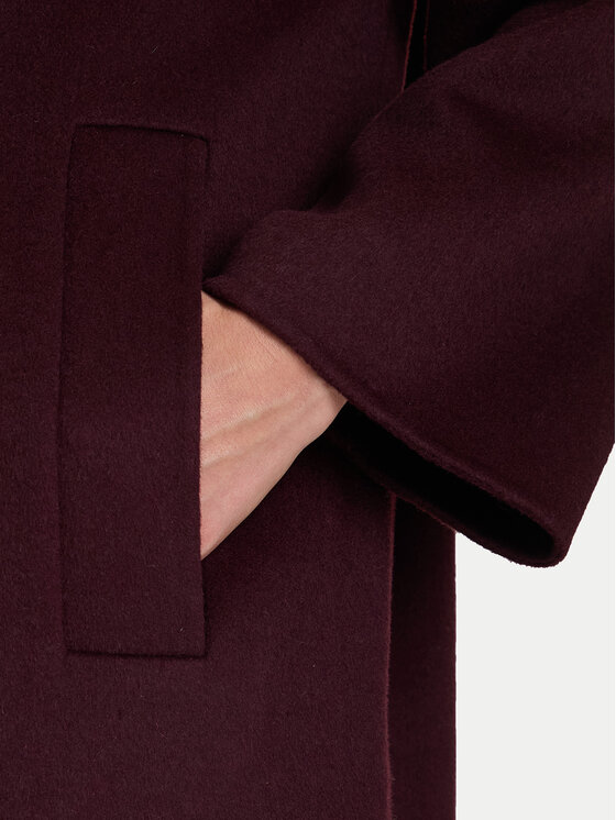 ViCOLO ViCOLO Вълнено палто TF0003 Бордо Regular Fit